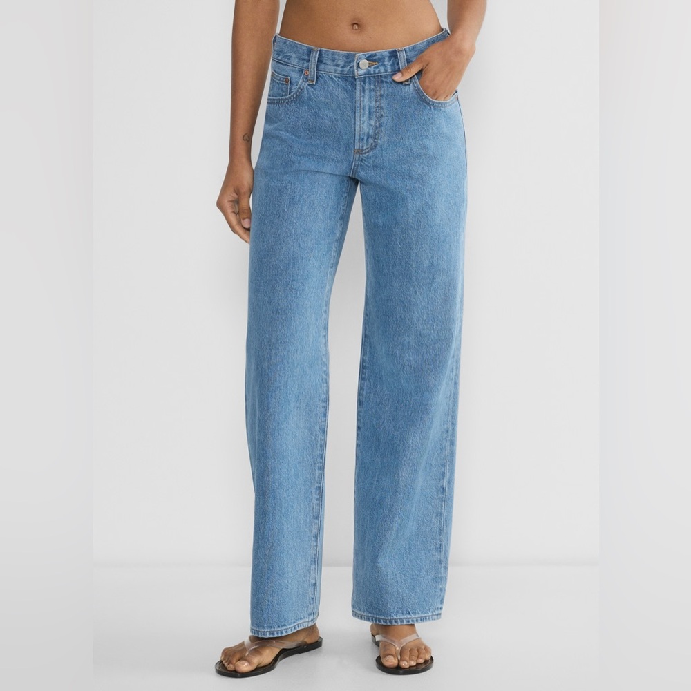 Denim Forum the farrah lo rise wide legged jeans